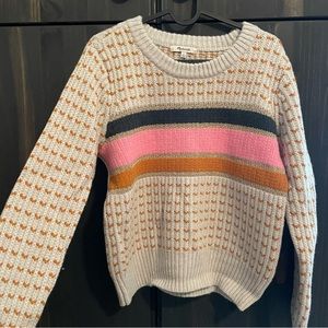 Madewell Striped Barfield Sweater